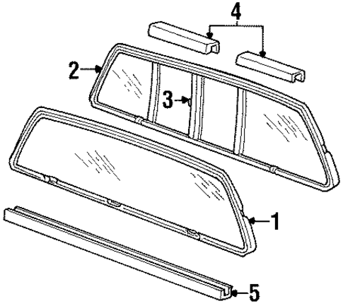 Glass & Hardware - Back for 1994 Chevrolet C2500 #0