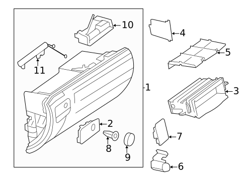 Glove Box for 2012 Mercedes-Benz R350 #0