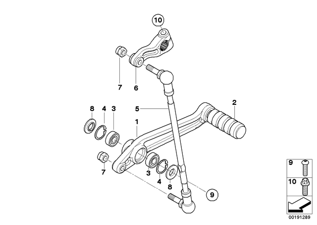 23417716697 - : Foot Shift Lever for BMW-Motorrad Image