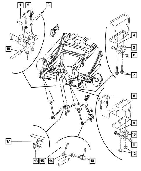 Rear Stabilizer for 2001 Dodge Ram 2500 #0