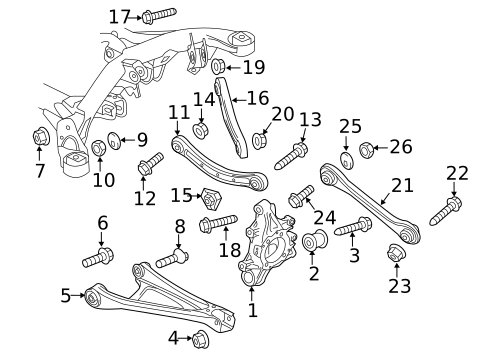 Rear Suspension for 2015 Volkswagen Touareg #1