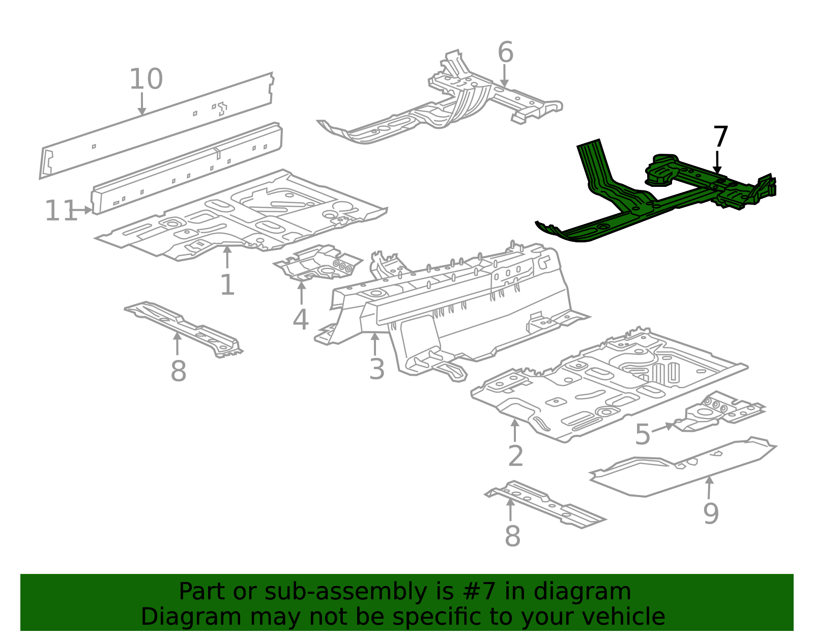 23326400 - GM Upper Cross-Member - Driver's Side (LH) | GetOEMParts.com