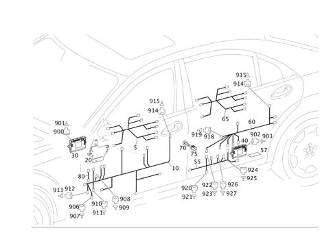 Door Wiring Harness and Door Control Module for 2011 Mercedes-Benz S550 #0