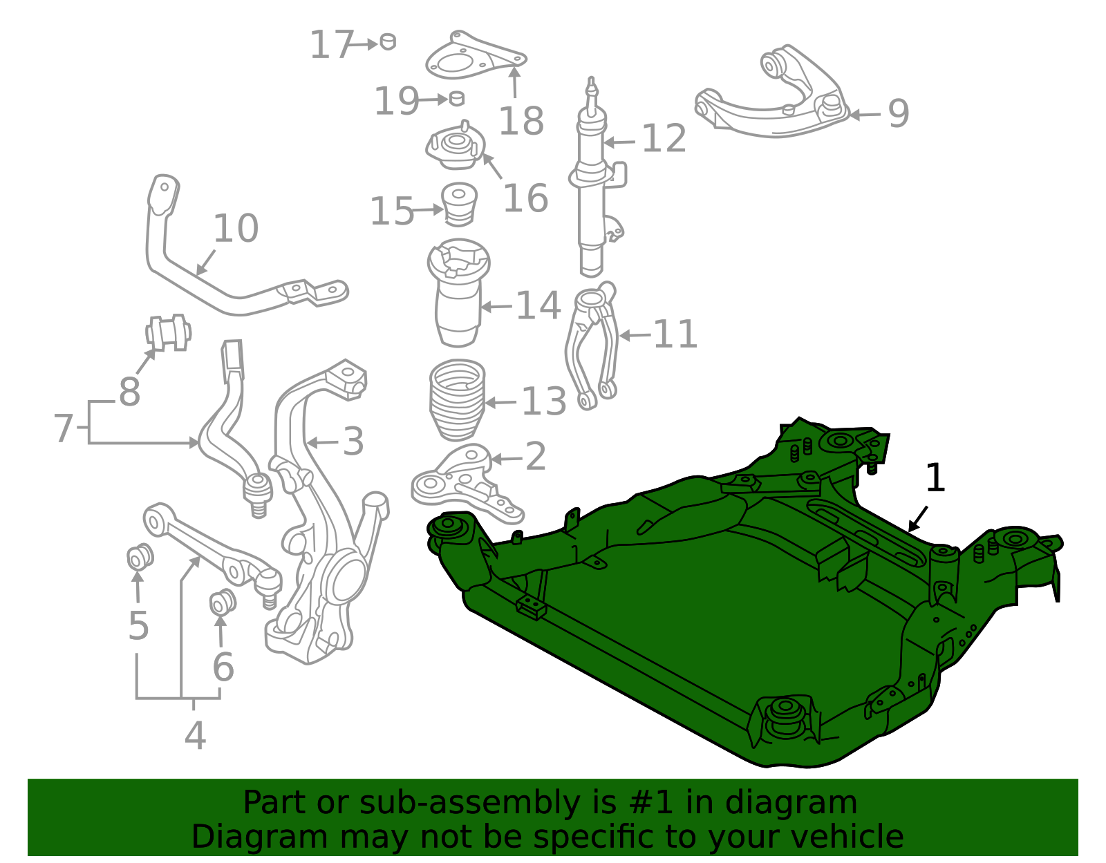 GK2C-34-80XL - Engine Cradle - 2003-2005 Mazda 6 | Mazda Swag