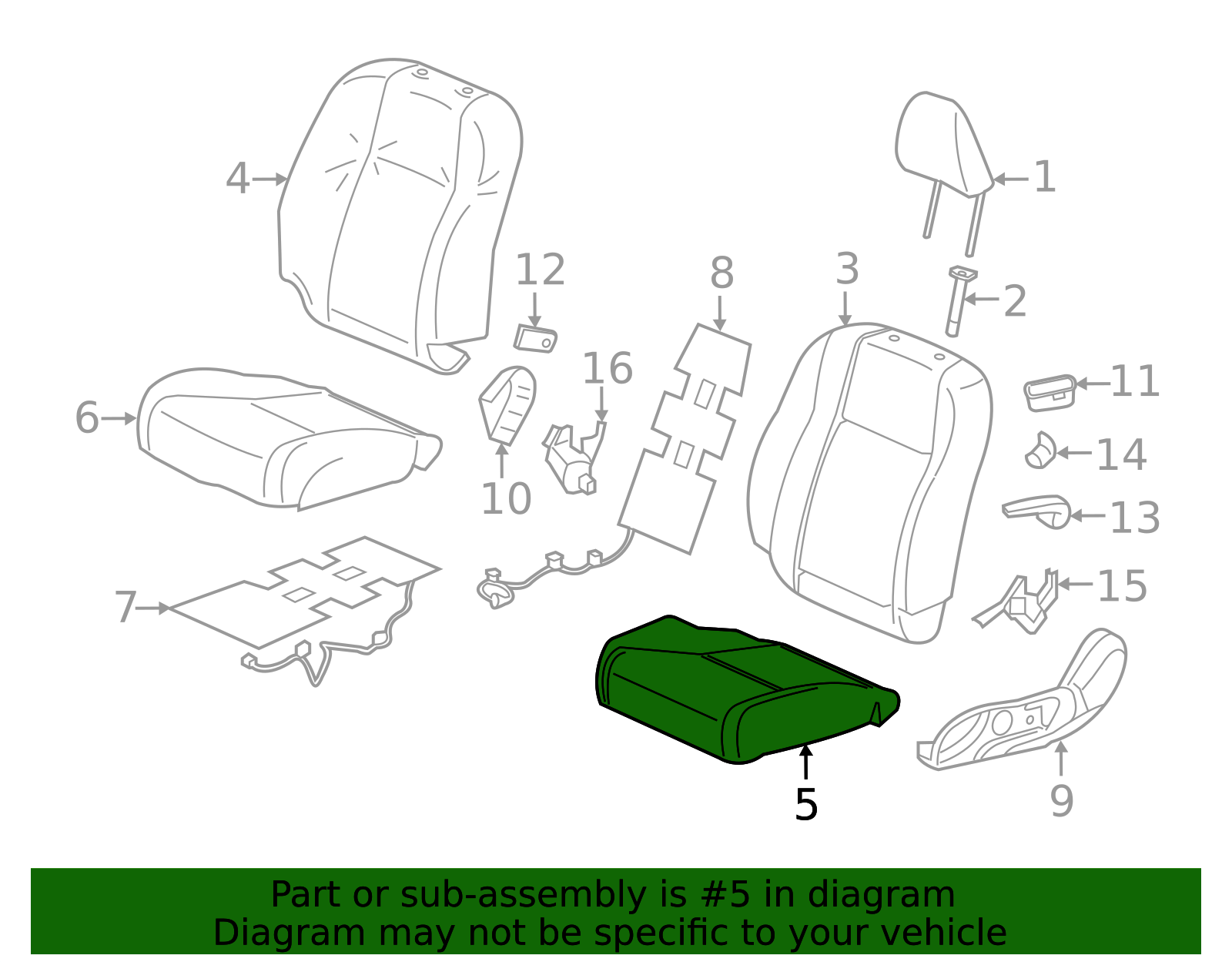 81137 Zip Code Seat Cushion Foam 81137-TS8-A81 | OEM Parts Online