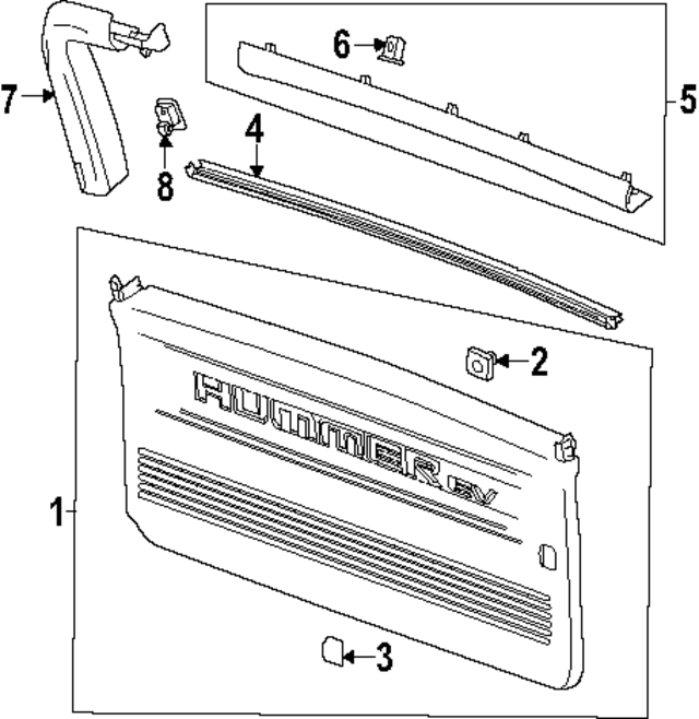 84929974 - : Part# 84929974 F Panel for GMC: Hummer EV SUV Image