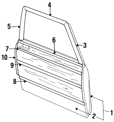 Exterior Trim - Front Door for 1986 Mercury Marquis #0