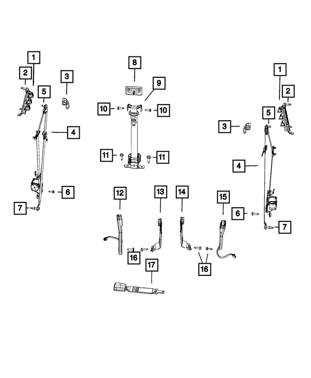 6036773AA - Restraints: Pan Head Screw for Mopar Image image