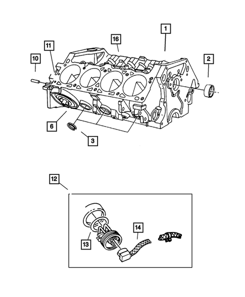 Cylinder Block for 2003 Dodge Ram 3500 #0