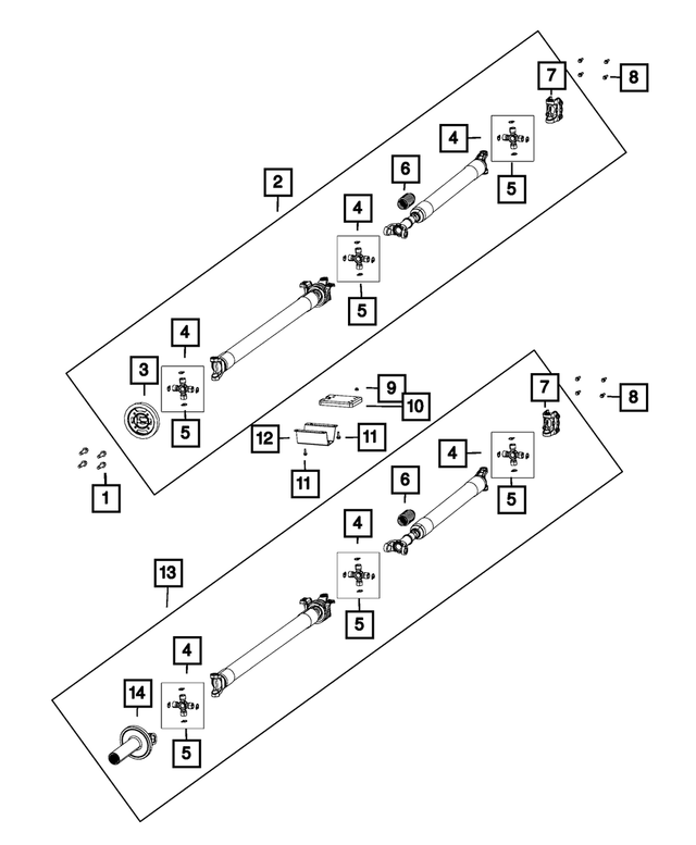« 2AMD3521AB – Rear Axle; American Axle 292 MM Single Rear Wheel; Differential and Drive Line : U-Joint pour Mopar Image »