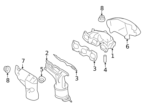 Exhaust Manifold for 2009 Ford Escape #0