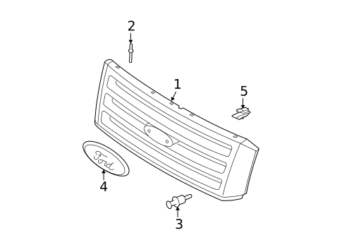 Grille & Components for 2008 Ford Expedition #0
