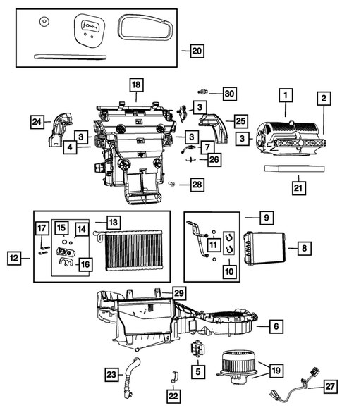 Air Conditioner and Heater Units for 2020 Dodge Durango #0