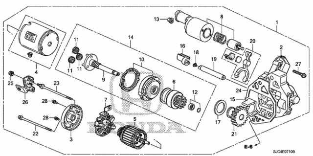 Starter Motor (Mitsubishi) (1) for 2006 Honda Ridgeline #0