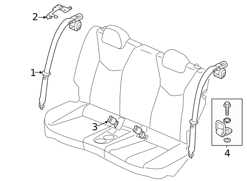 Seat Belt for 2016 Hyundai Veloster #1