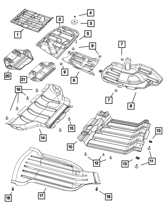 « 68137927AA – Frame, Bumper and Fascia : Boît Trnsf Plq Antidr pour Mopar Image »