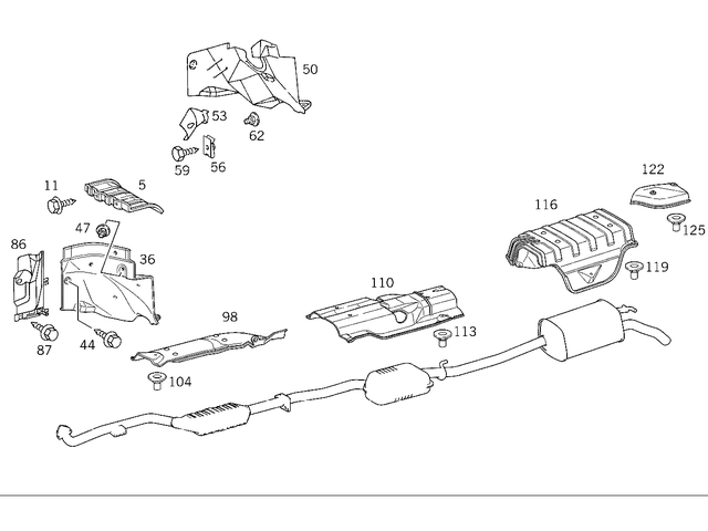 2039900036 - Exhaust System: Hex. Head Tapping Screw for Mercedes-Benz Image image