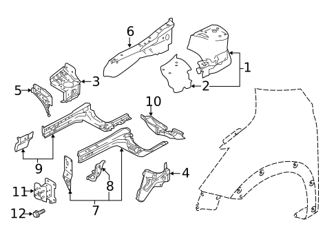 Structural Components & Rails for 2025 Nissan Kicks Play #0
