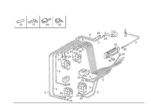 Heating/Air-Conditioner Vacuum Parts for 2000 Mercedes-Benz E 430 #1