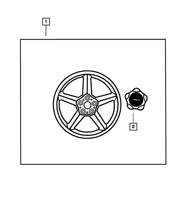 « 82206783 – Mopar Accessories - Component Parts : Fonte D`aluminium Roue (ensemble) pour Mopar Image »