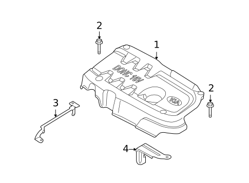 Engine Appearance Cover for 2007 Kia Rio #0