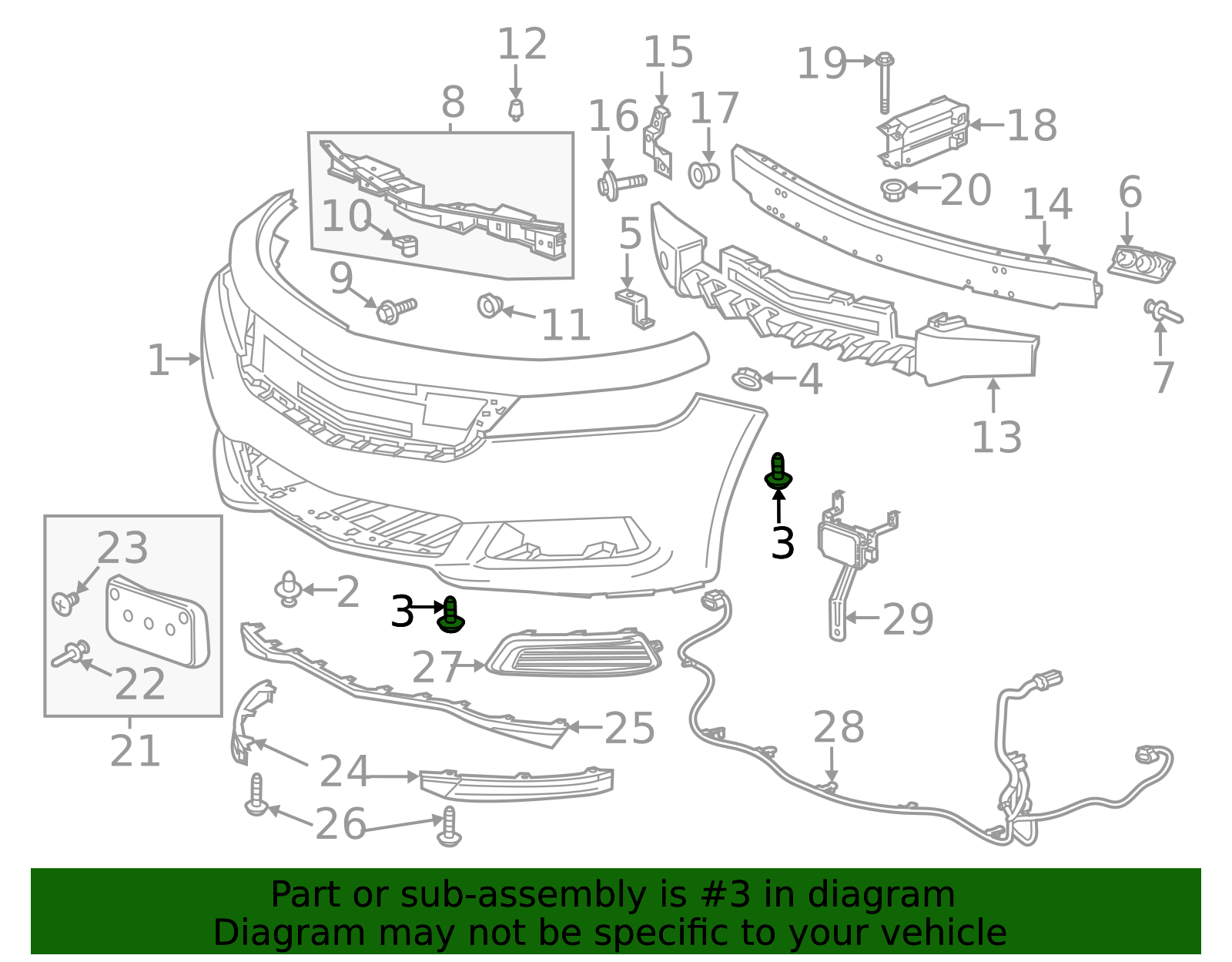 2010-2020 GM M4.2x1.41x23 Front Bumper Fascia Upper Support Bolt ...