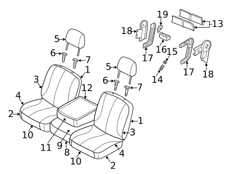 Front Seat Components for 2004 Dodge Ram 2500 #1