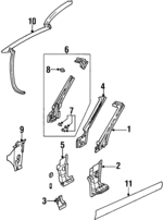 4655989 - Body: Lower Pillar for Chrysler: Sebring Image