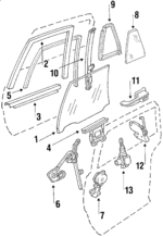 20736894 - Body: Door Glass for Buick: Electra, LeSabre | Oldsmobile: 98, Delta 88 | Pontiac: Bonneville Image