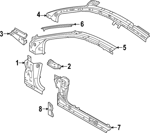 Hinge Pillar for 2025 Audi S7 Sportback #1