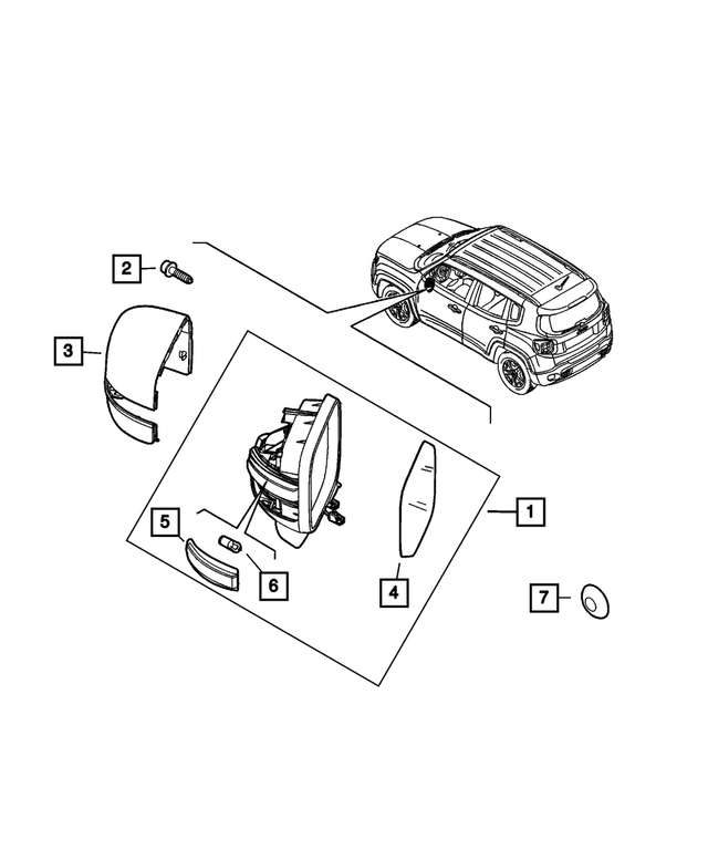 68348179AA - Doors, Door Mirrors and Related Parts: Turn Signal Lamp, Right for Mopar Image