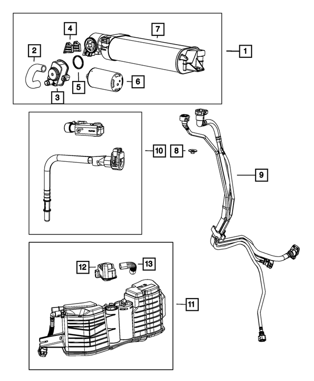 68410852AA - Emission Controls: Fuel Vapor Tube Assy for Mopar Image