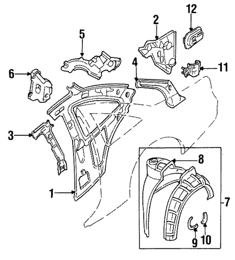 Inner Structure for 1997 Nissan 240SX #0