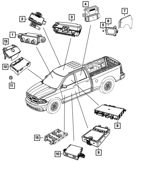 Keys, Modules and Engine Controllers for 2013 Ram 1500 #1