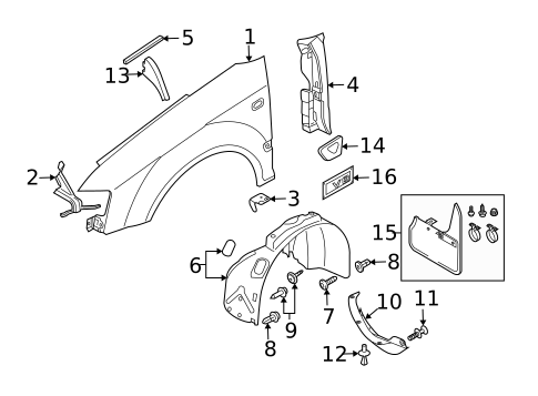 Fender & Components for 2007 Audi A4 Quattro #0