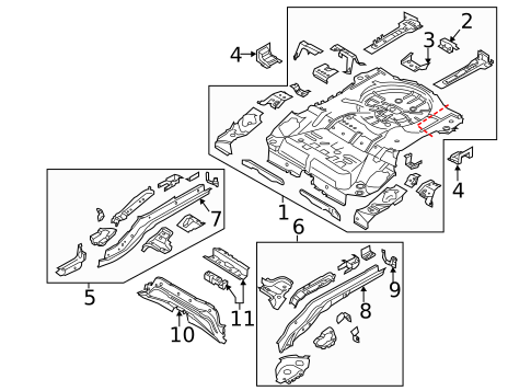 Rear Floor & Rails for 2018 Lincoln MKC #0