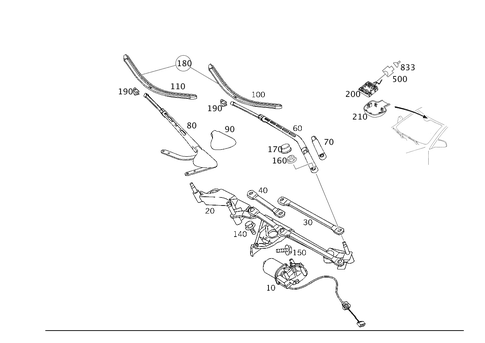 Pane Wiper for 2007 Mercedes-Benz CLK63 AMG #0