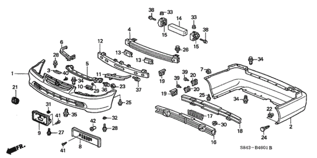 Bumper (2) for 2001 Honda Accord #0