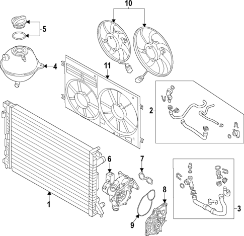 Cooling System for 2019 Volkswagen Tiguan #0