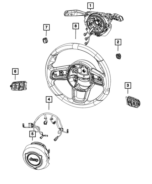 Steering Wheel for 2025 Jeep Wrangler #1