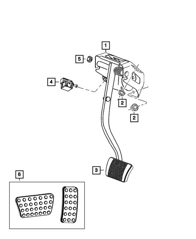 68262271AA - Brakes: Non Adjustable Pedal Assembly for Mopar Image image