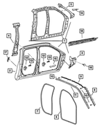 5179213AB - Body Sheet Metal Except Doors: Body Side Aperture Panel, Left for Mopar Image