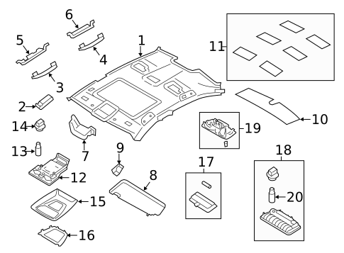 Interior Trim - Roof for 2011 BMW 750i #0
