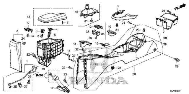 Console (2) for 2016 Honda Fit #0