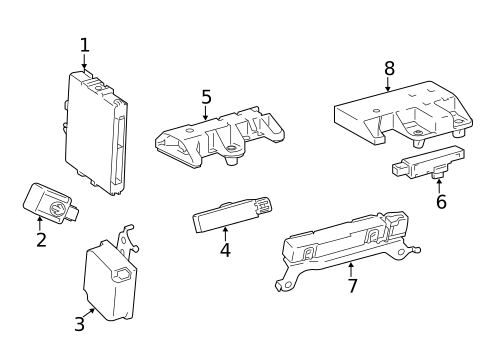Keyless Entry Components for 2018 Toyota Sienna #0