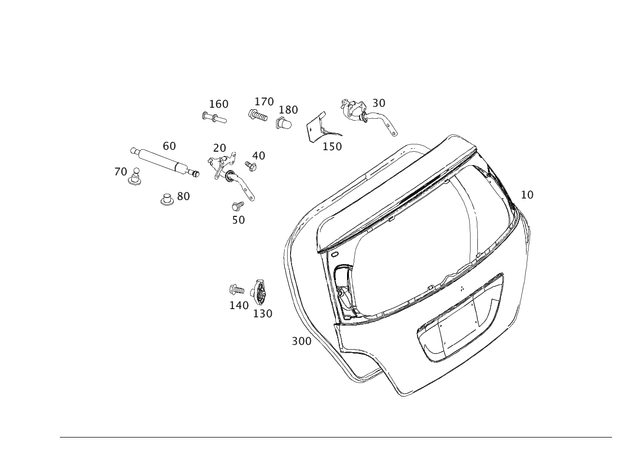 2517400605 - Rear-End Door: Rear Door for Mercedes-Benz: R320, R350, R500 Image image