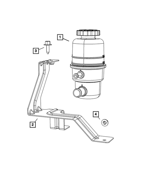 Power Steering Pump and Reservoir for 2009 Jeep Liberty #2