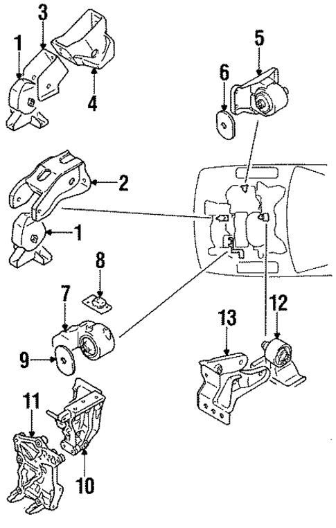 Engine Mounting for 1992 Mitsubishi 3000GT #0