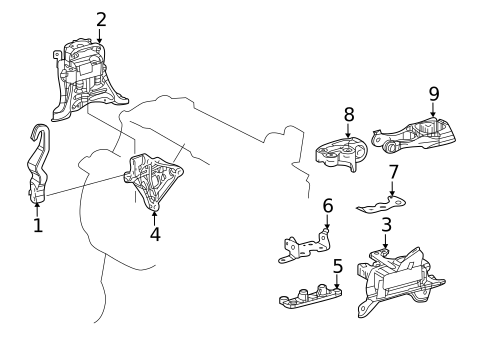 Engine & Trans Mounting for 2019 Lexus UX200 #0