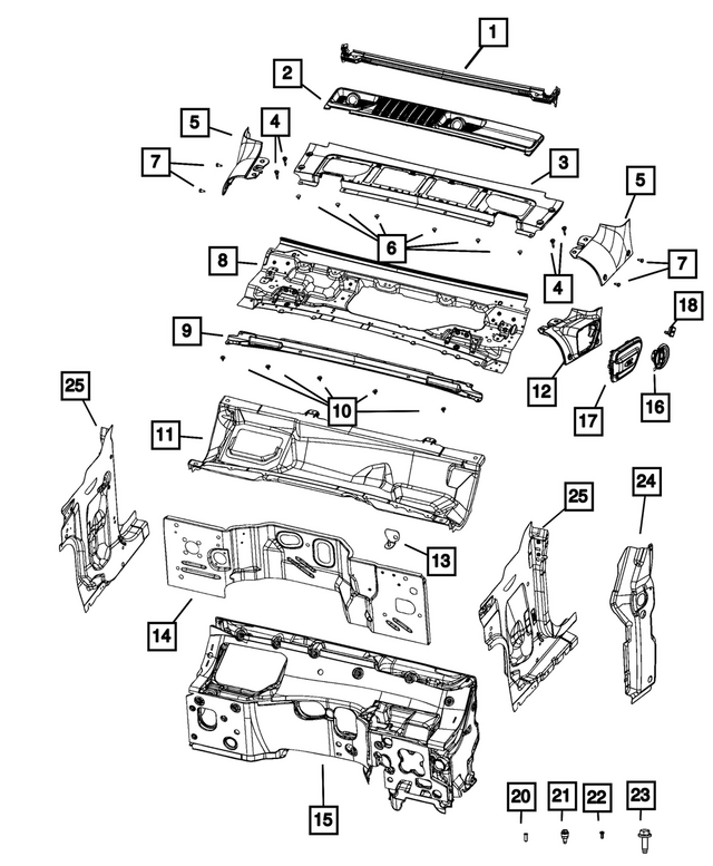 7HC81TZZAA - : Cowl Side Trim Panel, Left for Mopar Image